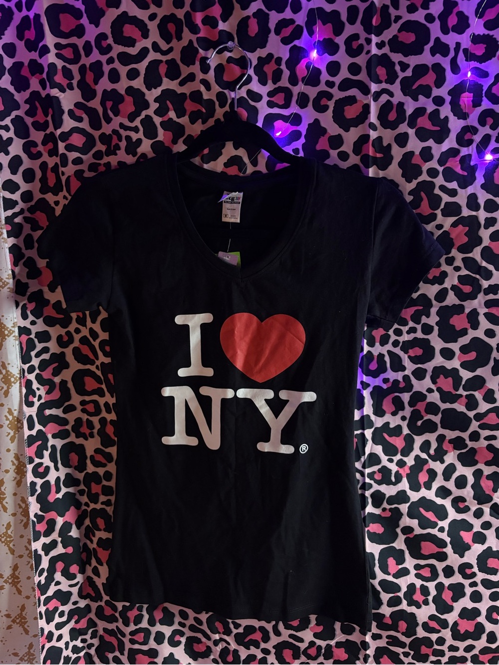 Y2K NWT I Heart NY Black T-Shirt with Red Heart